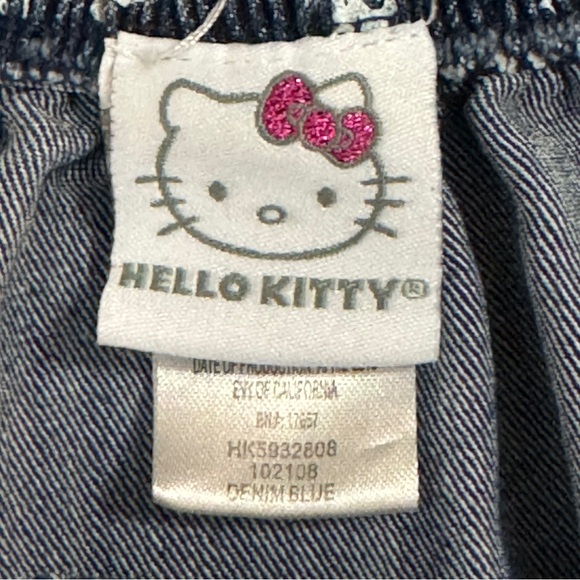Hello Kitty Girl Blue Jean Short Sleeve Romper - Picture 8 of 12